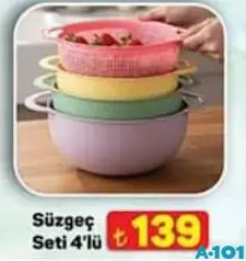 SÜZGEÇ SETİ 4'LÜ fiyat ve kampanya bilgisi